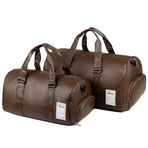 थोक बड़े क्षमता कस्टम लोगो पु चमड़े खेल जिम Duffel बैग लक्जरी यात्रा बैग