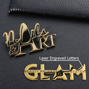 Oferta Especial: Broches Metálicos 3D Europeos Personalizados de Acero Inoxidable Dorado para Accesorios de Ropa - Product Image 2