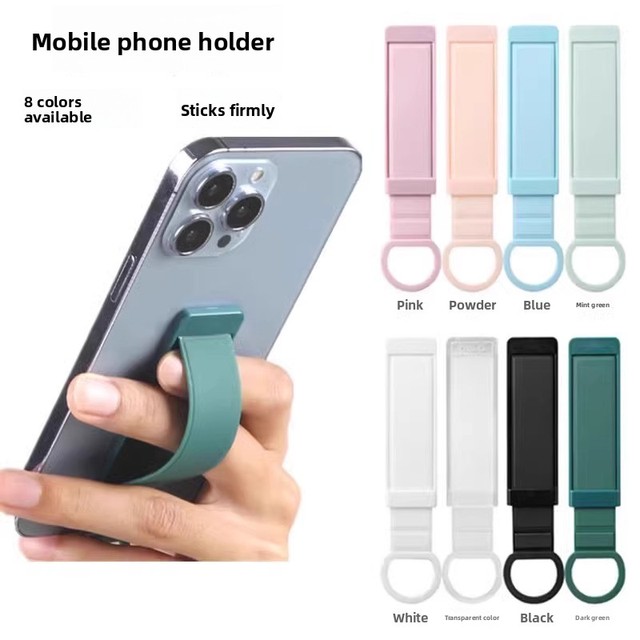 Custom Logo Retractable Lazy Support Stand Waterproof Back Stick Wrist Strap Table Universal Mobile Phone Case Holder Adhesive