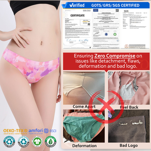 Tangas sin costuras con estampado personalizado, ropa interior floral de leopardo de seda helada, bragas sin costuras de una pieza <span class=keywords><strong>para</strong></span> <span class=keywords><strong>mujer</strong></span> - Product Image 5