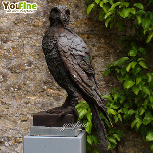 Escultura de papagaio em metal fundido, grande escultura de jardim em <span class=keywords><strong>bronze</strong></span> e metal