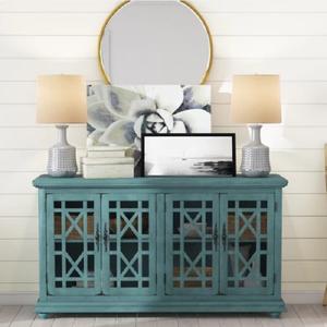 <span class=keywords><strong>Aparador</strong></span> de almacenamiento con relieve <span class=keywords><strong>blanco</strong></span>, armario alto desgastado decorativo para granja, con patrón tallado Floral, 10 armario antiguo para sala de estar - Product Image 6