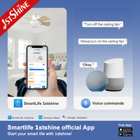 Ventilateur de plafond 1stshine moderne pour chambre d'enfant, avec Wi-Fi TUYA, robuste, haute efficacité, pales réversibles, éco-responsable, avec lumière LED