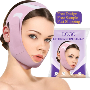 Sangle de menton réutilisable avec logo personnalisé, outil de correction du visage, patch, sangle faciale en forme de V pour le soin du visage, masque de sommeil - Product Image 1