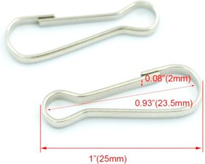 Beespring Pcs Metal Spring Hooks Mm Purse Pulis <b>Snap</b> <b>Clip</b> For Lanyard Zipper Pull ID Card Key Chain Findings Silver - Product Image 2
