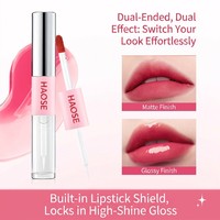 Tinte labial mate y brillante de doble punta certificado HALAL BPOM 2 en 1 de larga duración para maquillaje labial diario, marca privada, venta al por mayor