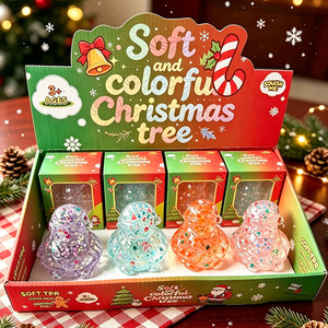 YIWUPOWER Maltose Santa Claus Squishy Hadiah Natal Slow Rising Pohon Natal Pereda Stres Mainan Remas - Product Image 4