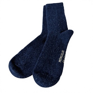 Wholesale MONGOLIA <b>Men's</b> Wool Crew <b>Socks</b> Thick Knitted Solid Navy Winter <b>Thermal</b> Daily Wear - Product Image 1
