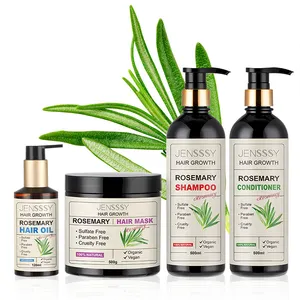 OEM-Haar-Cere-Set für die Haarwachstumsbehandlung Arganöl Rosmarin kundenspezifisches Keratin-Shampoo und Conditioner Haarwachstumsöl