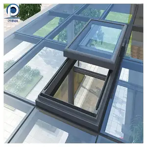 بريما نوافذ تهوية تلقائية للسقف 75 درجة زاوية أستراليا من الألومنيوم والزجاج المقسى نافذة كوة