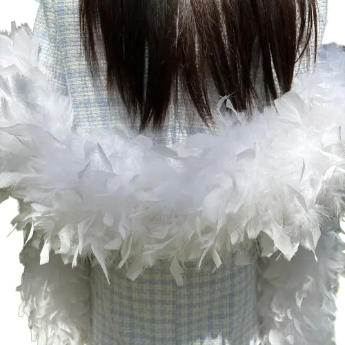 60 80 100 120 Grams turkey feathers chandelle boa for wedding party decoration 2 yards long