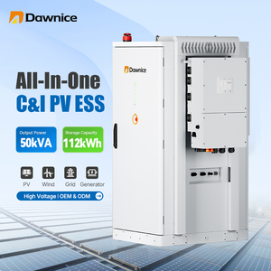 Système de stockage d'énergie tout-en-un 50 kWh LiFePO4, batterie lithium 112 kWh, onduleur hybride solaire 50 kW pour projets renouvelables sur réseau - Product Image 1