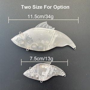 Tiny 7.5cm 13g 2 Joints <span class=keywords><strong>Vatalion</strong></span> Swimbait non peint Swimbait Megass avec 3 billes de roulement à l'intérieur - Product Image 5