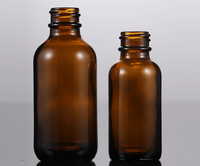 Vacío 15ml 30ml 60ml 120ml azul claro ámbar esencia vidrio Boston botella cuentagotas de aceite esencial con tapa de plástico