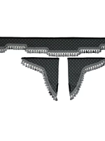 Accessoires Universels pour Camions Lambrequins en Éco-Cuir 3 Pièces Rideaux de Nuit 220 cm pour VOLVO/SITRACK/MAN/DAF