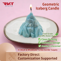 Geometrische Berggipfel-Silikonform für Kerzen, Eisberg-Form 3D Low-Poly-Wachsgussform für DIY-Heimdekoration und Basteln