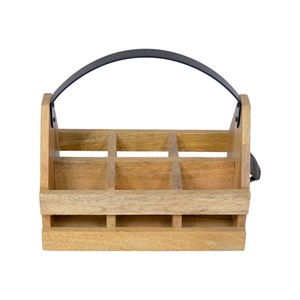 Handmade Wood Bar Tool Organizer Wooden Caddy with Metal side Opener Hotel Wine <b>Storage</b> wooden <b>bottle</b> caddy bar accessories - Product Image 4