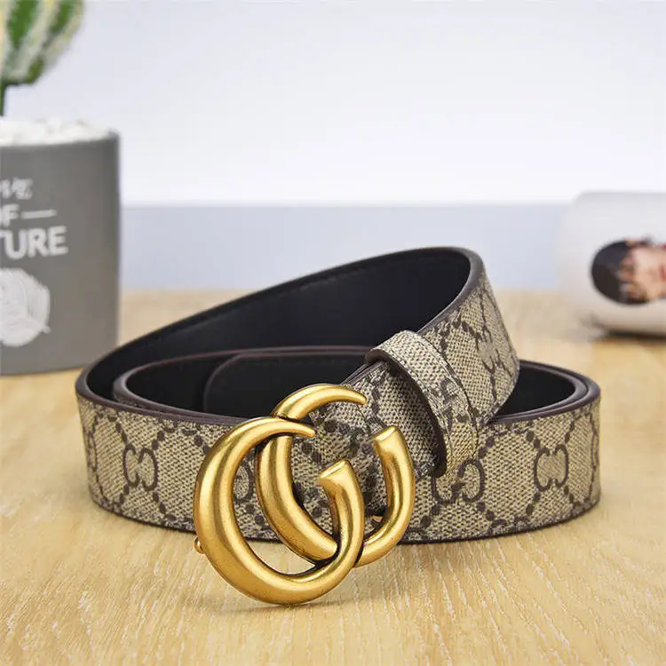 2021 double G designer genuine leather belt for women