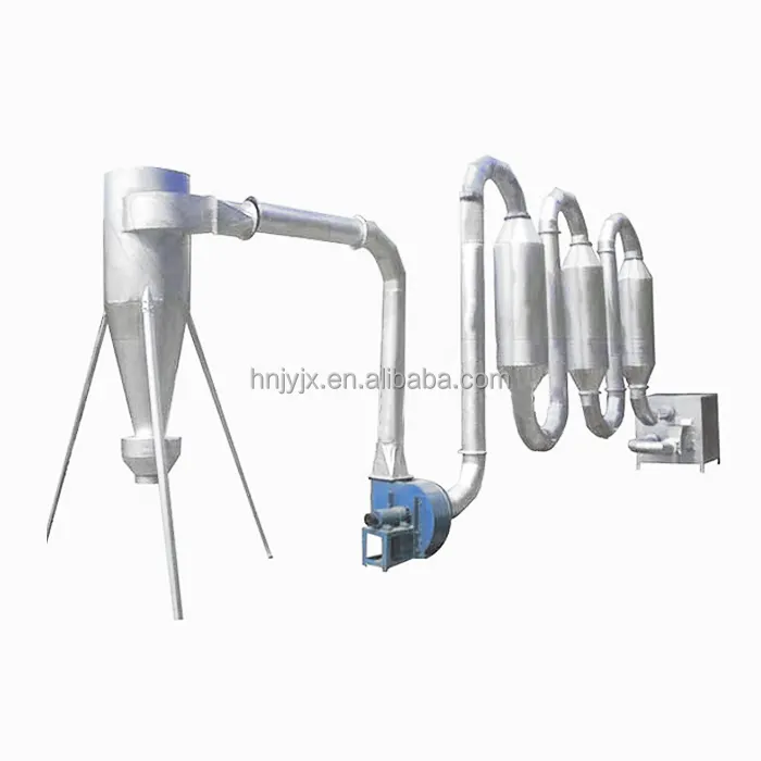 Secador de fluxo de ar usado para serra seca, durável, biomassa, farinha, resíduos molhados, máquina de secagem de tubulação de madeira