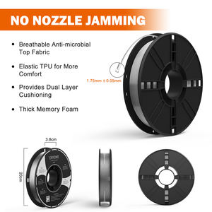 Sunlu — Filament pour imprimante 3D, Filament <span class=keywords><strong>TPU</strong></span> Transparent 1.75mm, 0.5kg par bobine - Product Image 2