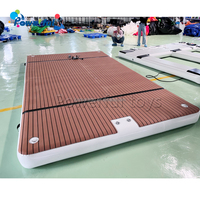 Plateforme flottante gonflable 4x3M en forme de C, ponton de loisirs pour yacht