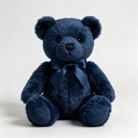 Ours en peluche personnalisé OEM couleur foncée avec nœud papillon, ours en peluche multicolore pour cadeau de festival, vente en gros