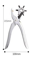 Haute qualité économiser du travail 6 trous robuste rotatif en cuir poinçon ceinture perforateur outil pour le cuir