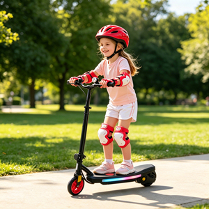 Patinete Eléctrico Plegable para Niños con Luz LED de Arcoíris, Manillar Ajustable, 4.5Ah, Betty, Patinete Eléctrico para Paseos al Aire Libre - Product Image 1