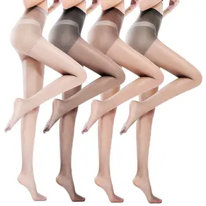 Ladymate ODM/OEM Women Medias Sexys De Entrepierna Sin Costura Transparent Sexy Crotchless Seamless Stretchy Tights Pantyhose