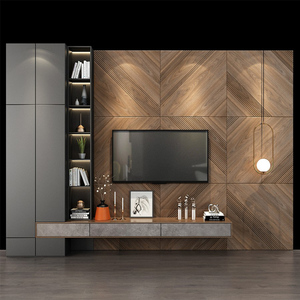 Gabinete multimedia de nuevo diseño, estante de madera para pared de televisión moderno, soportes para muebles de sala de estar, soporte de madera para <span class=keywords><strong>TV</strong></span> Mdf, juego de gabinete de <span class=keywords><strong>TV</strong></span> - Product Image 5