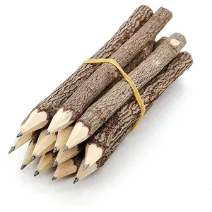 무료 샘플 나무 나뭇 가지 연필, 천연 나무 HB 리드 연필 로고 또는 웹 사이트 인쇄 선물 또는 프로모션