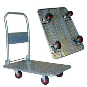 헤비 듀티 스틸 핸드 카트 트롤리 300KG 적재 용량 플랫폼 트롤리 - Product Image 4