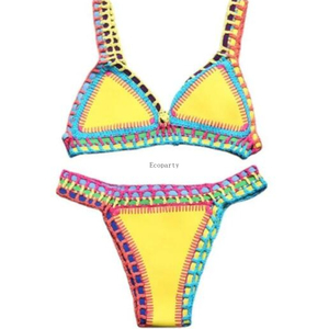 Bikini sexy en néoprène pour femmes vêtements de plage d'été pour le <span class=keywords><strong>surf</strong></span> femme deux pièces <span class=keywords><strong>maillot</strong></span> de bain brésilien <span class=keywords><strong>maillot</strong></span> de bain chaud - Product Image 1