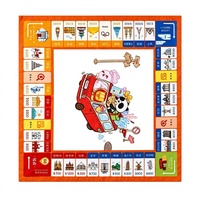 Tapis de jeu de société personnalisé imprimé par transfert thermique, pliable et portable, pour les jeux de société en famille en intérieur
