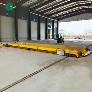 Cheap manufacturing plant cable drum powered electric rail transfer flat cart