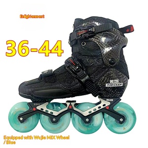 Pattini a Rotelle Wukong Neri in Fibra di Carbonio TPR PU a Fila Singola per <span class=keywords><strong>Adulti</strong></span> Uomo e Donna S4HVGHDKSJEVO Flash Leopard - Product Image 5