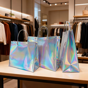 <span class=keywords><strong>Borsa</strong></span> Tote Personalizzata con Effetto Olografico Laser, <span class=keywords><strong>Borsa</strong></span> Regalo Laminata Iridescente con Effetto Cangiante, <span class=keywords><strong>Borsa</strong></span> per la Spesa con Glitter Metallico - Product Image 3