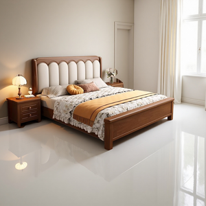 Victorian Customized Storage Solid Wood <strong>Bed</strong> <strong>Set</strong> for Hotel <strong>B</strong>&amp;<strong>B</strong> Apartment Bedroom Furniture - Product Image 2