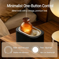 Diffuseur d'arômes Kegao sans eau, à nébulisation, en verre et bois, à double liquide, pour huiles essentielles, luxe, pour la maison