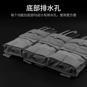 Premium 1000D BSCI Fábrica de tiro al aire libre Single <span class=keywords><strong>trouble</strong></span> doble kangroo stacker Tactical Mag Pouch - Product Image 6