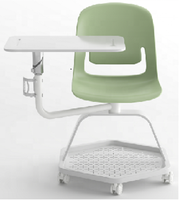 Nouveau Style de meubles de salle de classe, chaise de formation d'étude pour étudiants, chaise de visiteur de bureau avec bloc-notes