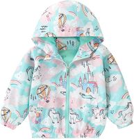 Lässige Jacke mit Reißverschluss für Mädchen Bedruckte Sport- und Outdoor-Bekleidung für Kinder für Frühling & Herbst
