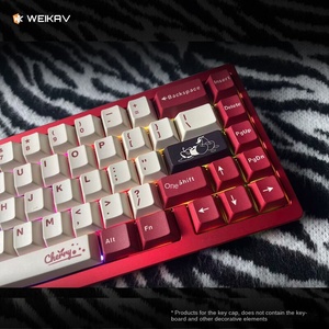 Capuchons de touches de clavier mécanique personnalisés en PBT à sublimation cerise, sur mesure, hauteur standard, thème original, axe <span class=keywords><strong>satellite</strong></span>, fabriqués en Chine - Product Image 4