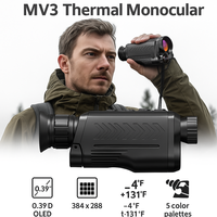 Lunette thermique de chasse numérique MV3 384x288, monoculaire thermique OLED, caméra de vision nocturne pour l'observation de la faune