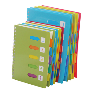 Cahier à spirale avec onglets de séparation numérotés colorés <span class=keywords><strong>Organisation</strong></span> multi-sujets pour les étudiants, les enseignants et les fournitures de bureau - Product Image 3