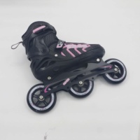 Patins à roulettes professionnels d'extérieur pour freestyle, châssis en aluminium noir en PVC, roulements ABEC-7, chaussures de roller imperméables de haute qualité