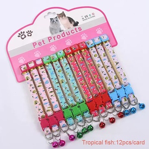 <span class=keywords><strong>Collar</strong></span> de campana para gatos, conjunto de cuello con hebilla de seguridad para cabeza de gato con estampado de dibujos animados bonitos para perros - Product Image 2