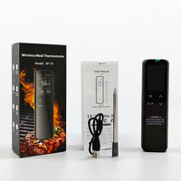 Thermomètre de cuisine numérique rechargeable sans fil avec écran LCD et sonde en acier inoxydable pour barbecue