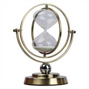Vente en gros sablier 30 <span class=keywords><strong>minutes</strong></span> créatif ornements en métal anniversaire promotionnel européen salon décoration sablier - Product Image 1