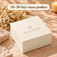 Boîtes en ivoire en gros, emballage pliable personnalisé pour bougies, boîte cadeau magnétique musicale de luxe en forme de cube de 20 cm, pliable, XXL
